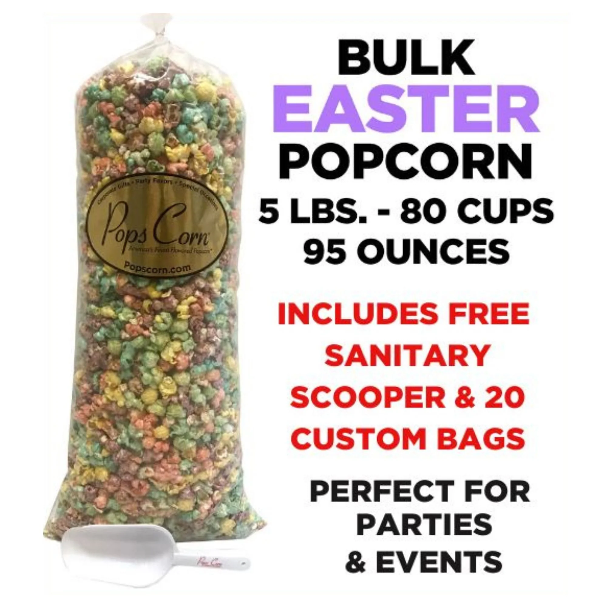 Bulk Easter Popcorn – 5 lb (95 oz) Bag | Gourmet Spring Popcorn Mix | Pops Corn® - Image 7