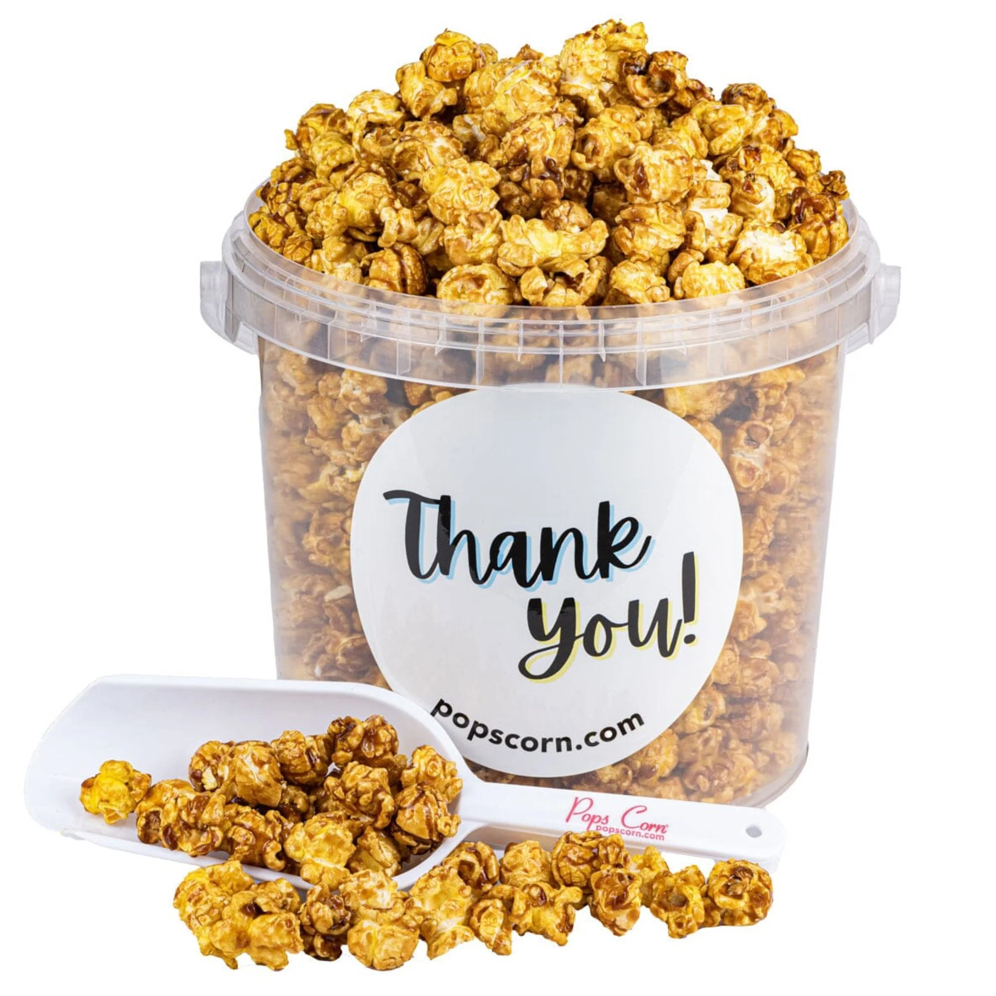 Thank You Gourmet Caramel Popcorn – 1.5 lb (24 oz) Gift Container | Handmade Butter Caramel | Pops Corn® - Image 6