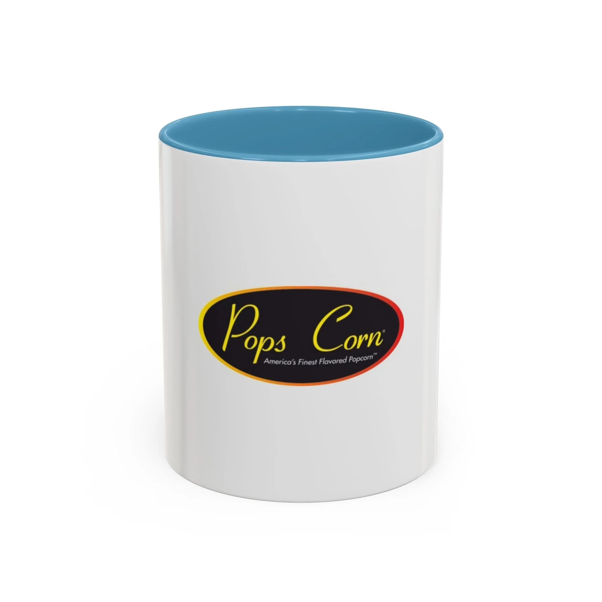 Pops Corn Logo Accent Coffee Mug — Branded Popcorn Shop Ceramic Mug (11/15 oz) - Image 5