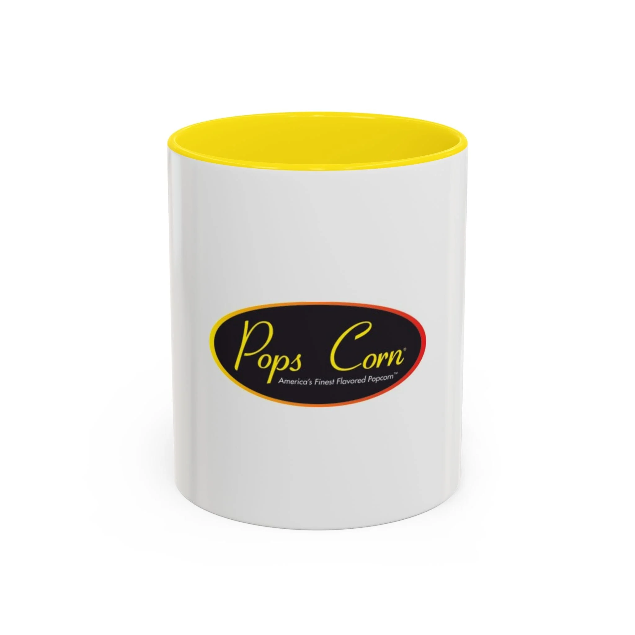 Pops Corn Logo Accent Coffee Mug — Branded Popcorn Shop Ceramic Mug (11/15 oz) - Image 7