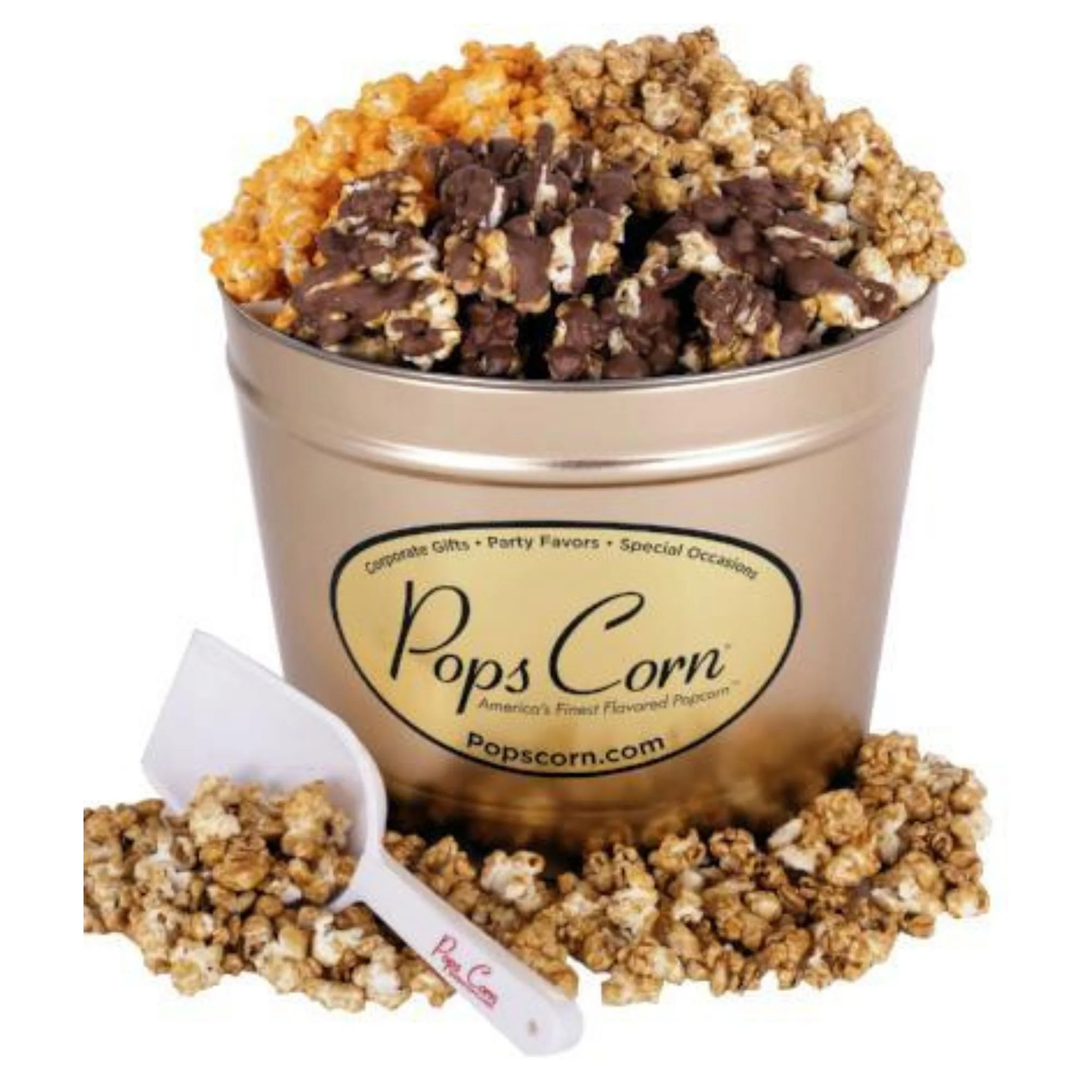 2 Gallon Gold Gourmet Popcorn Tin | Holiday & Corporate Popcorn Gift | Pops Corn - Image 16
