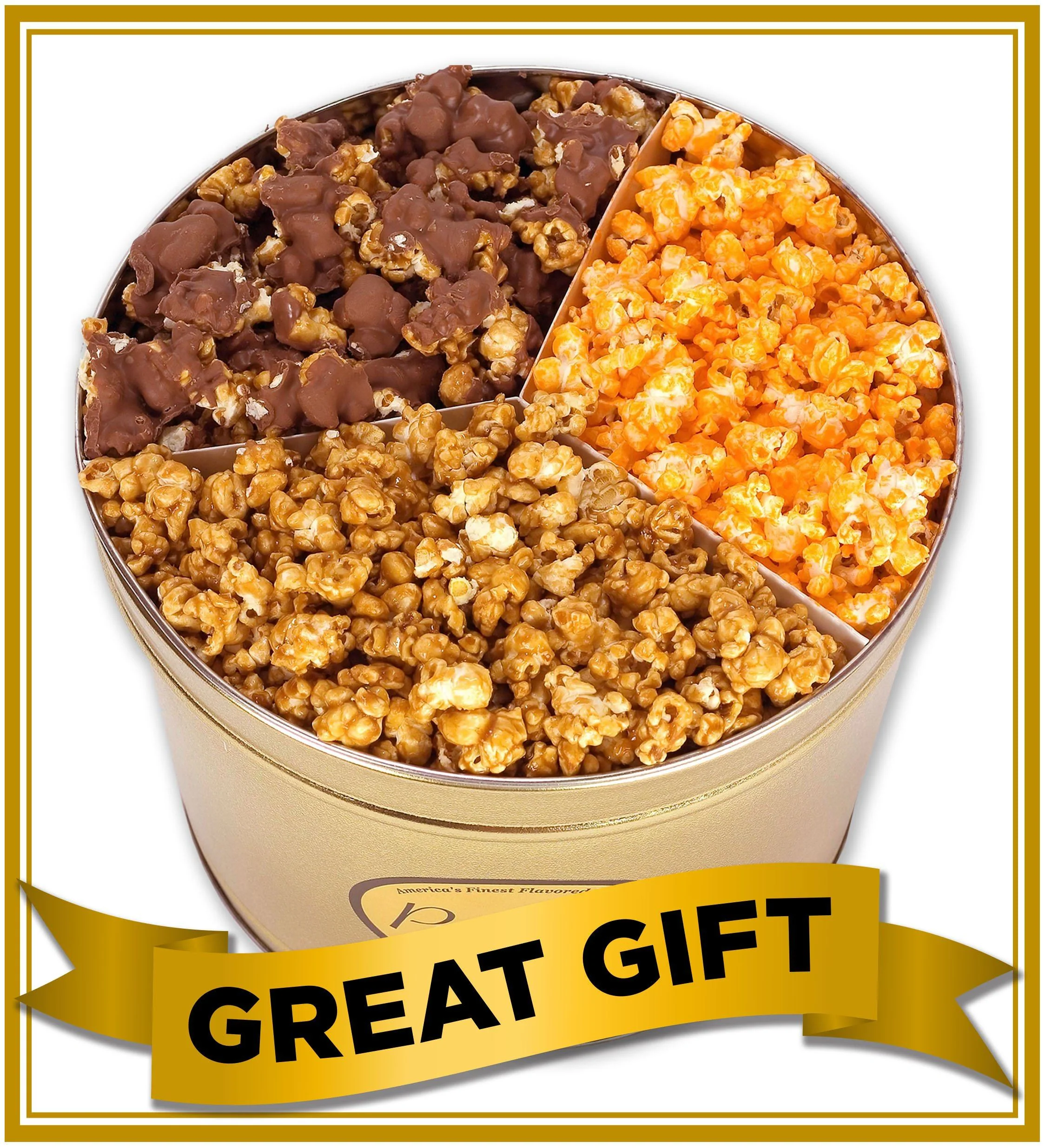 2 Gallon Gold Gourmet Popcorn Tin | Holiday & Corporate Popcorn Gift | Pops Corn - Image 9