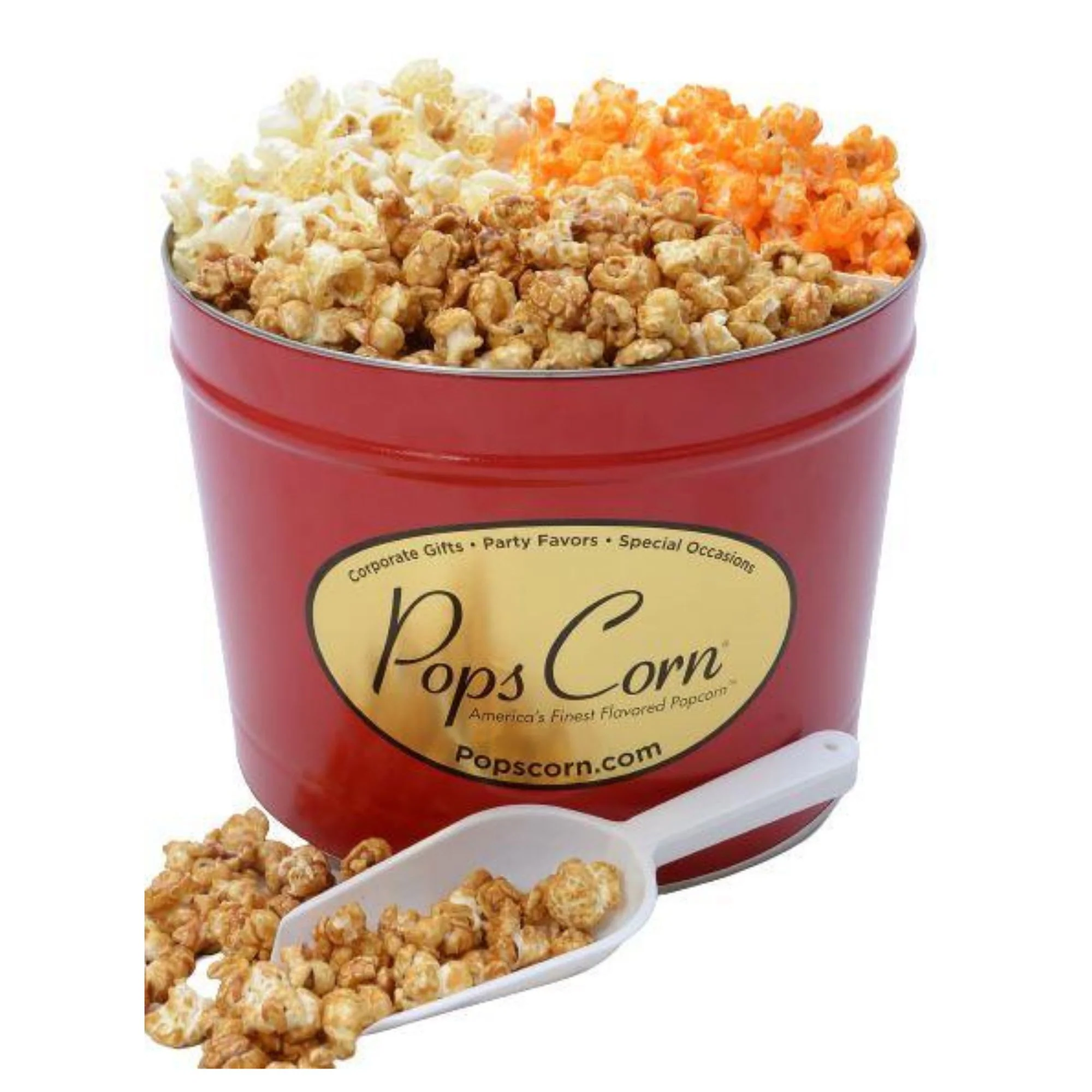 2 Gallon Red Gourmet Popcorn Tin | Holiday & Corporate Popcorn Gift | Pops Corn - Image 13